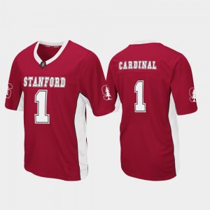 Men's Stanford Cardinal Max Power Cardinal #1 Football Jersey 478424-861