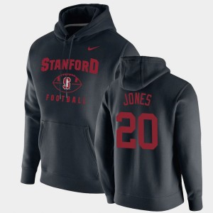 Men's Stanford Cardinal Oopty Oop Black Austin Jones #20 Football Pullover Hoodie 234294-168