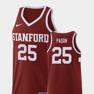 Men's Stanford Cardinal Replica Wine Blake Pagon #25 College Basketball Jersey 364108-181