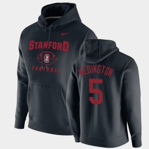 Men's Stanford Cardinal Oopty Oop Black Connor Wedington #5 Football Pullover Hoodie 973237-951