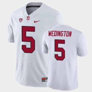 Men's Stanford Cardinal Game White Connor Wedington #5 College Football Jersey 817202-233
