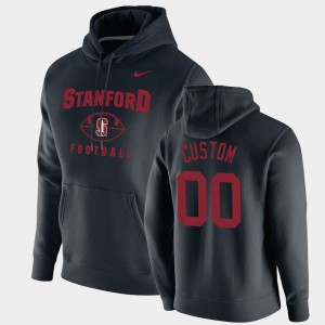 Men's Stanford Cardinal Oopty Oop Black Custom #00 Football Pullover Hoodie 831981-712