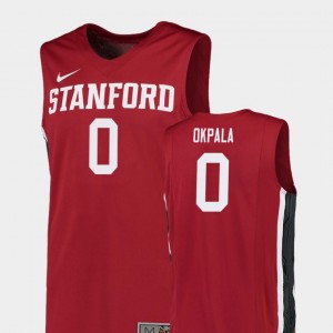 Men's Stanford Cardinal Replica Red Kezie Okpala #0 College Basketball Jersey 293861-669