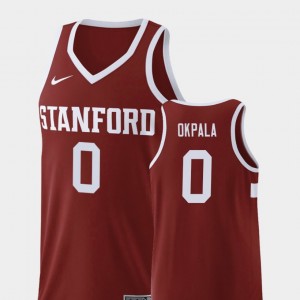 Men's Stanford Cardinal Replica Wine Kezie Okpala #0 College Basketball Jersey 124302-328