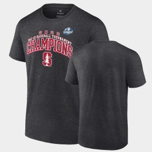 Men's Stanford Cardinal Charcoal 2022 PAC-12 Tournament Champs Baseball Conference Tee T-Shirt 161581-780