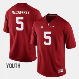 Youth Stanford Cardinal College Football Cardinal Christian McCaffrey #5 Jersey 620774-632