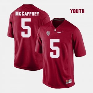 Youth Stanford Cardinal College Football Red Christian McCaffrey #5 Jersey 404957-943