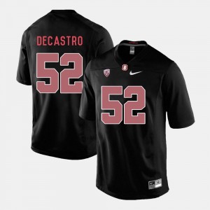 Men's Stanford Cardinal College Football Black David DeCastro #52 Jersey 339690-995