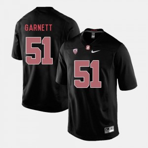 Men's Stanford Cardinal College Football Black Joshua Garnett #51 Jersey 513553-824